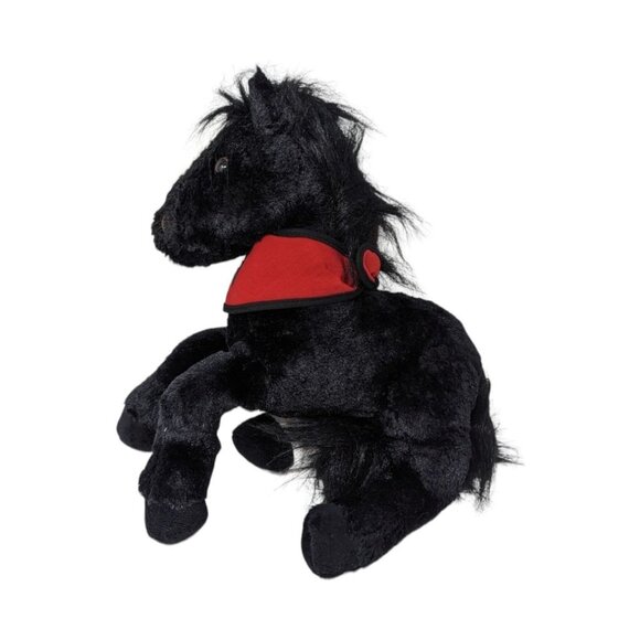 Legendary Wells Fargo AL Black Horse Pony Animal Plush Stuffed Soft Toy 14